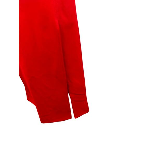ZARA Red Bodycon Dress Crew Neck Double Slit Short Sleeve 2636 703 Size Small S - Picture 5 of 10
